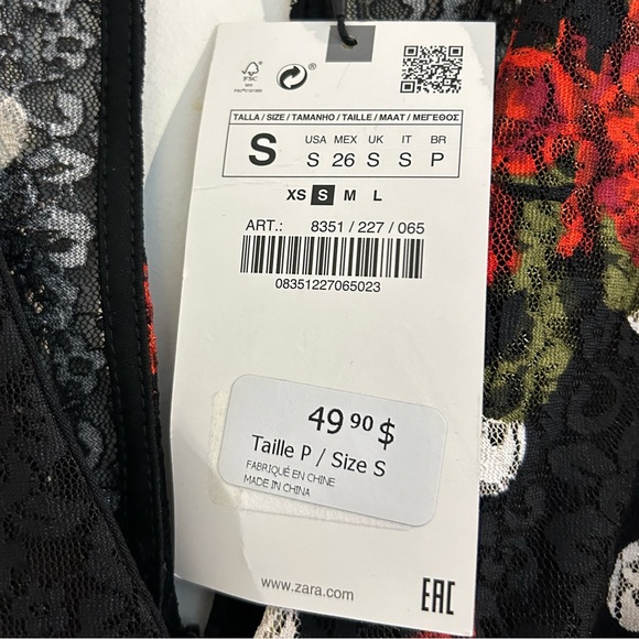 Zara polka dot mini dress size S - Picture 4 of 4